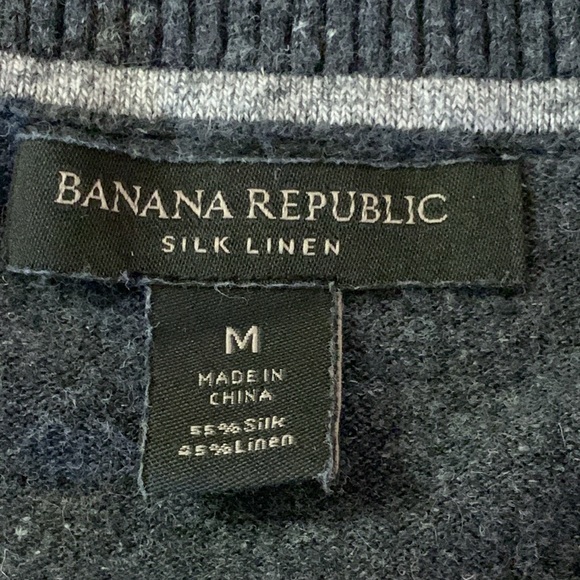 BANANA REPUBLIC.Long Sleeve,Dark Slate Gray Lightweight Sweater.Silk/Lin… - Picture 5 of 8
